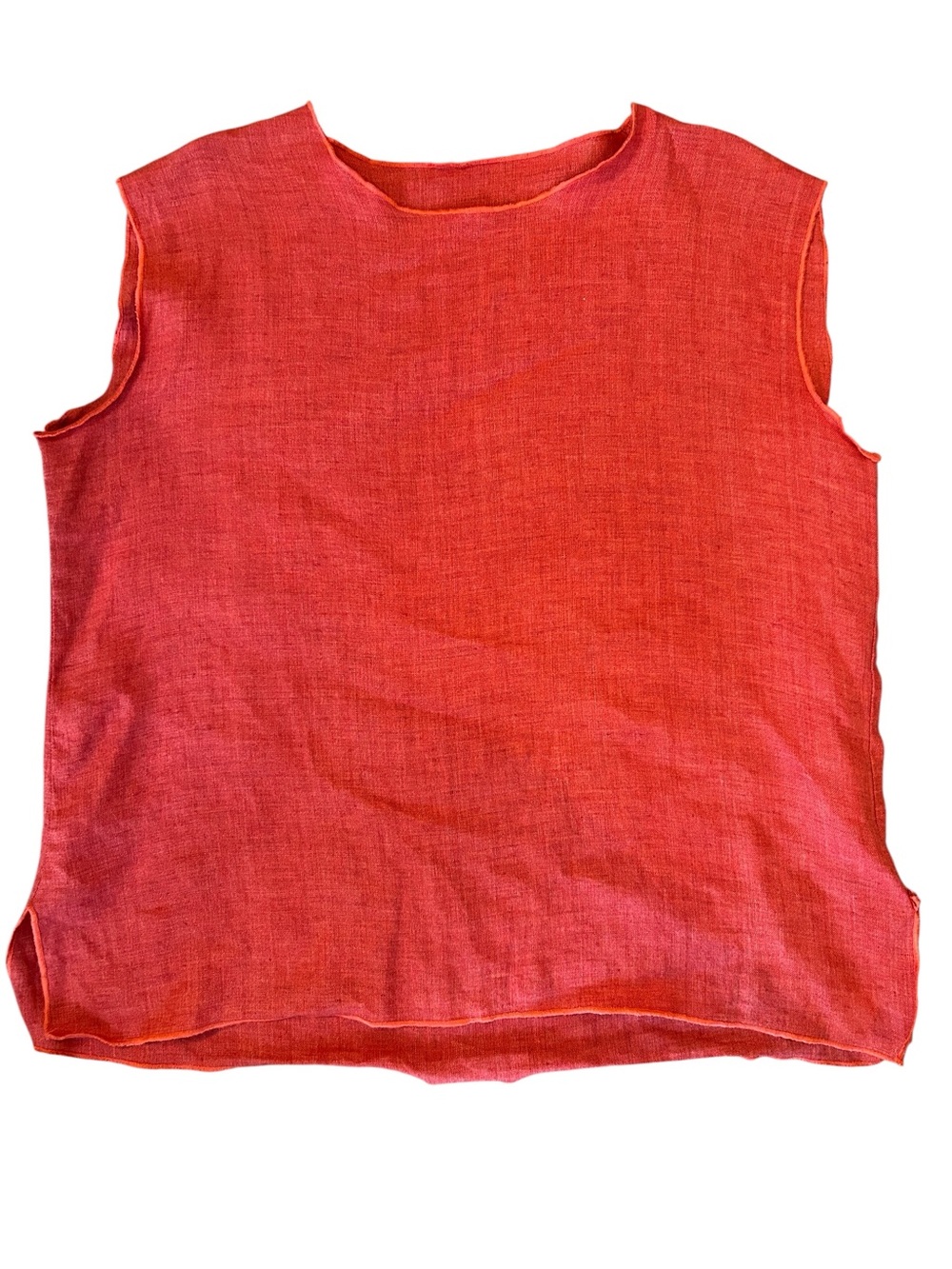 HEYDARI women’s XL LagenLook Art Wear Linen Boxy Top